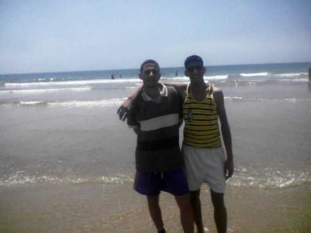 me and my friend youssef in beach